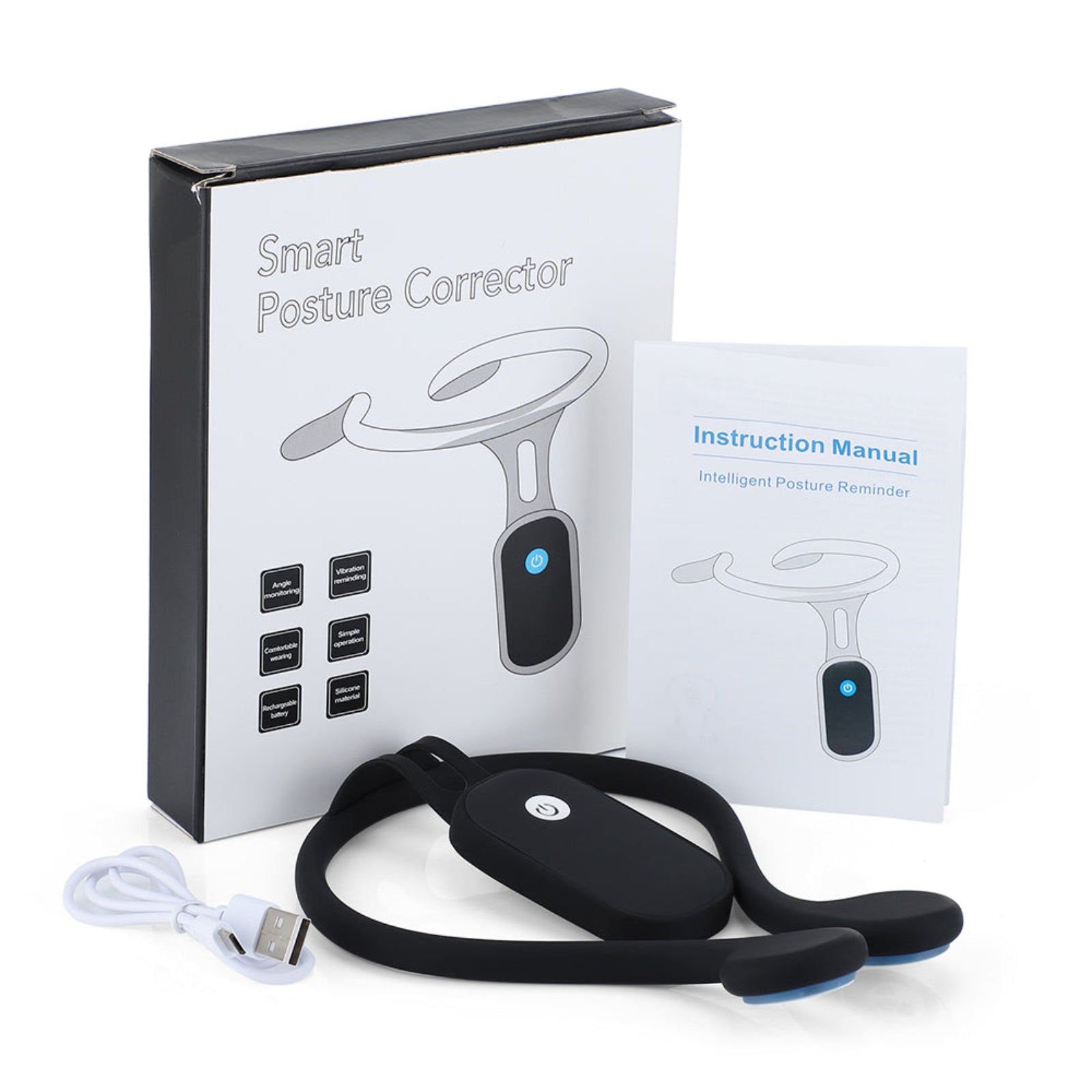Smart Posture Corrector - Real-Time Back Training with Vibration Alert